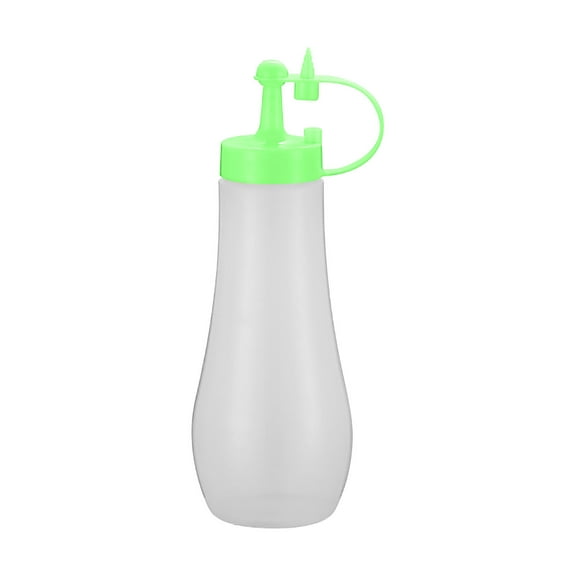 Vestitly Kitchen Household Porous Salad Bottle Ketchup Squeeze Bottle 250Ml Green