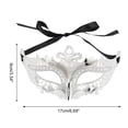thumbnail image 2 of Unique Bargains 1 Pc Electroplated Half-face Party Mask Silver Tone Plastic, 2 of 5
