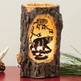 thumbnail image 2 of Black Forest Décor - Bear Tree Light - Rustic Backlit Bear Scene Light with Bark Texture - 7.24" x 4.75", 2 of 2