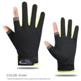 thumbnail image 3 of Guantes Ciclismo Transpirables Antideslizantes para Pesca Con 2 Dedos Cortados 5 Uds() Verde, 3 of 9