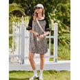 thumbnail image 5 of Ekouaer Cotton Nightgowns for Women Short Sleeve Sleep Shirts Crew Neck Night Shirts Soft Color Block Night Gown, 5 of 6