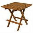 thumbnail image 2 of SeaTeak Square-Grate Top Folding Deck Table, Oiled Finish, 2 of 2