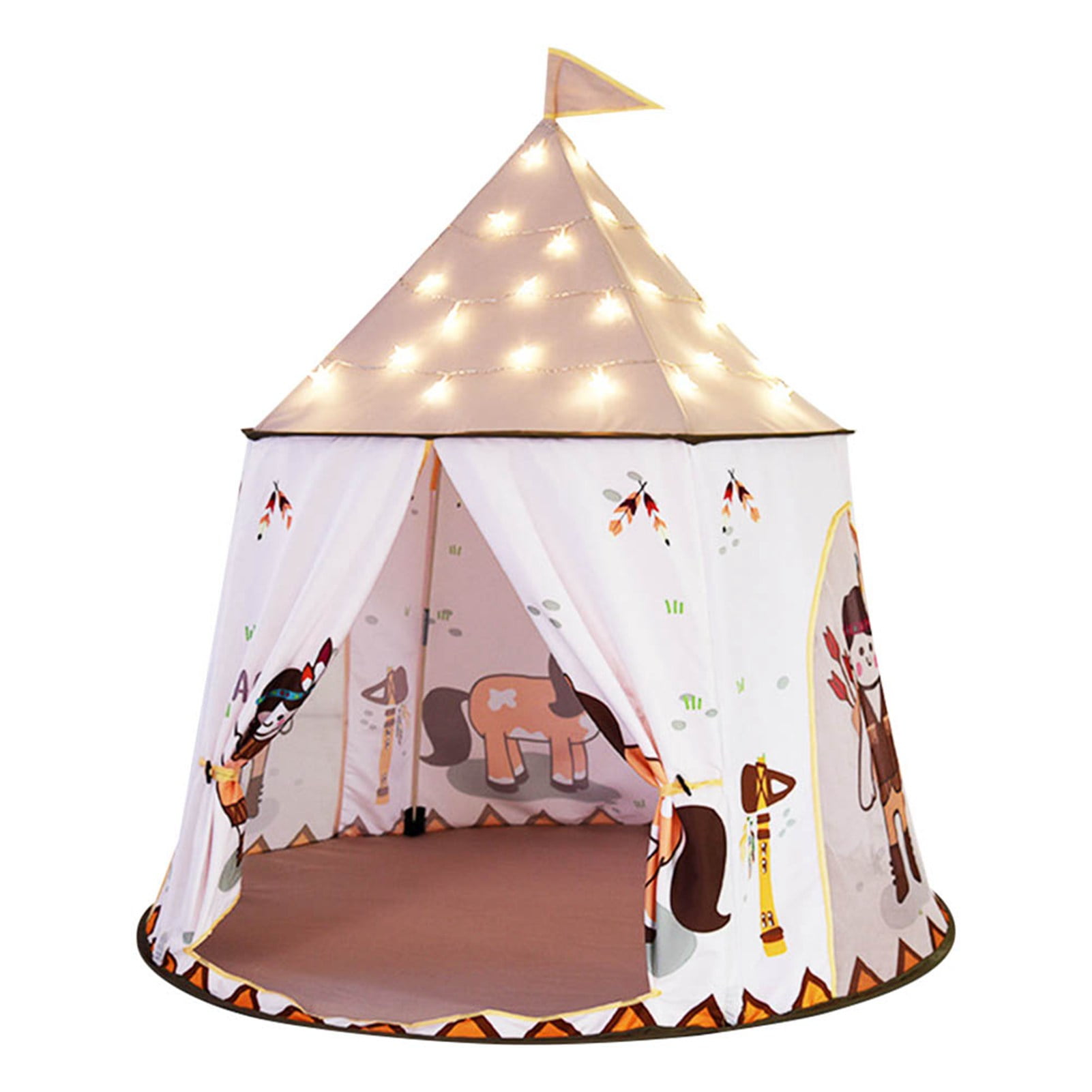 Princess Castle Play Tent Non Toxic Cloth Material 1 Year Old and Above Foldable Kids Indoor Outdoor Toy for Home Park Party