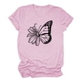 thumbnail image 4 of YLHFASHION T-shirt à Manches Courtes pour Femmes, Couleur Unie, Coupe Ample, Col Rond, Imprimé, jusqu'à 50 % de Rabais T-shirt à Manches Courtes pour Femmes, 4 of 4
