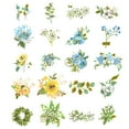 thumbnail image 2 of Wrapables Decorative Scrapbooking Washi Stickers, DIY Crafts for Stationery, Diary, Card Making (60 pcs), Gold Foil 5 (Morning Dew Flowers), 2 of 5