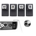 thumbnail image 4 of YISITIAN 4Pcs USB 2.0 B Type Male to Female Extension Adapter Horizontal Vertical Angled 90 Degree for Disk Scanner CJ919-25217, 4 of 8
