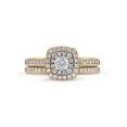 thumbnail image 5 of 3/4 Carat T.W. Diamond 10kt Yellow Gold Double Halo Engagement Ring Set, 5 of 6