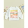 thumbnail image 2 of Cenuakty Toddler Boys Girls Birthday Sweatshirts Letter Print Long Sleeve Round Neck Tops Baby Clothes, 2 of 9
