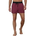 thumbnail image 5 of Unique Bargains Men's Summer Drawstring Waist Solid Color Swim Shorts 32 Red, 5 of 5