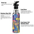 thumbnail image 3 of ALAZA Psychedelic Mushroom and Eye Water Bottle Insulated Flask Stainless Steel Straw Lid 20 oz, 3 of 6