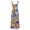 Yellow, variant on Women Printed Slip Dress, Adults Summer Sleeveless Tie Up Boat Neck Maxi One-piece