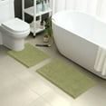 thumbnail image 6 of 2 Pieces Bathroom Rugs, Ultra Soft Non Slip Absorbent Chenille Toilet Bath Mat Set (Sage Green), 6 of 6