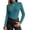 Blue Green, variant on Women's Mock Turtleneck Long Sleeve Shirts Fall Ribbed Tops Fleece Basic Layering Soft Thermal Undershirts Tee