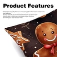 thumbnail image 2 of Gingerbread Man with Unique Patterns - Set of 2 for Pillows Covers - Available in 16x16, 18x18, 20x20 Inches - Great for Throw Pillow Covers - Versatile for Various Occasions, 2 of 6