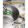 thumbnail image 5 of Cook N Home Basics Stainless Steel Pots Set, 1.5 & 3 Qt Sauce Pots with Lid, 5.5 Qt Dutch Oven Stockpot, Induction Compatible, Dishwasher & Oven Safe, Riveted Handles, 6-Piece, 5 of 9