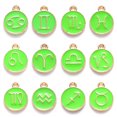 thumbnail image 1 of 12 Constellations Pendentifs Ronds pour Fabrication de Bracelets Colliers - Vert, 1 of 5