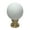 White - Pack of 1, variant on Royal Designs, Inc. Ceramic Sphere Lamp Finial for Lamp Shade, F-5052WH-2, Polished Brass, Pack of 2