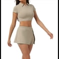 thumbnail image 1 of Vestidos de Tenis de 2 Piezas para Mujer, Vestido Deportivo de Corta con Pantalones Cortos. Albaricoque M, 1 of 8