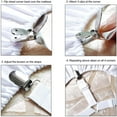 Swrtoom 4 Pieces Sheet Holder Sheet Strap Clip Triangle Bed Sheet