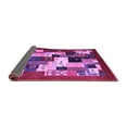 thumbnail image 2 of Ahgly Company Indoor Round Abstract Purple Contemporary Area Rugs, 4' Round, 2 of 4