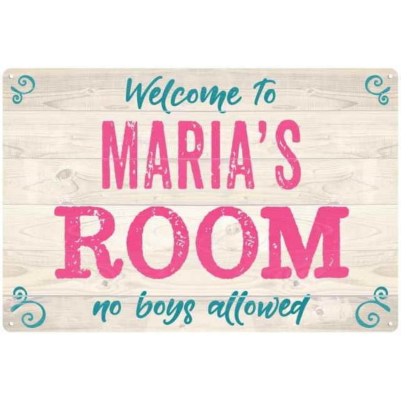 MARIA'S Room Kids Bedroom Sign 8x12 Metal Sign 208120089111
