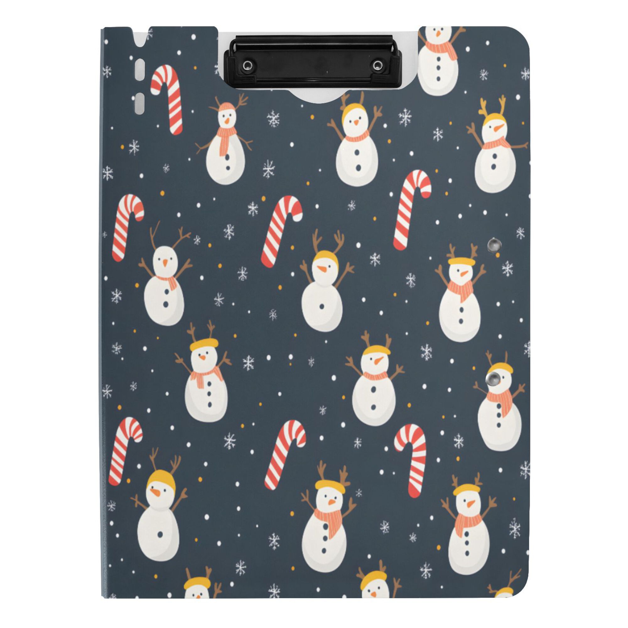 FORMRS A4 Clipboard Folder with Pen Holder Horizontal Foldable School Office Binder, Playful Winter