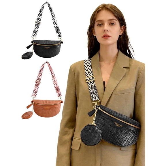 Spencer Crossbody Bags Bum Bag for Women PU Leather Sling Bag with Adjustable Strap and Coin Purse, Women Shoulder Bag