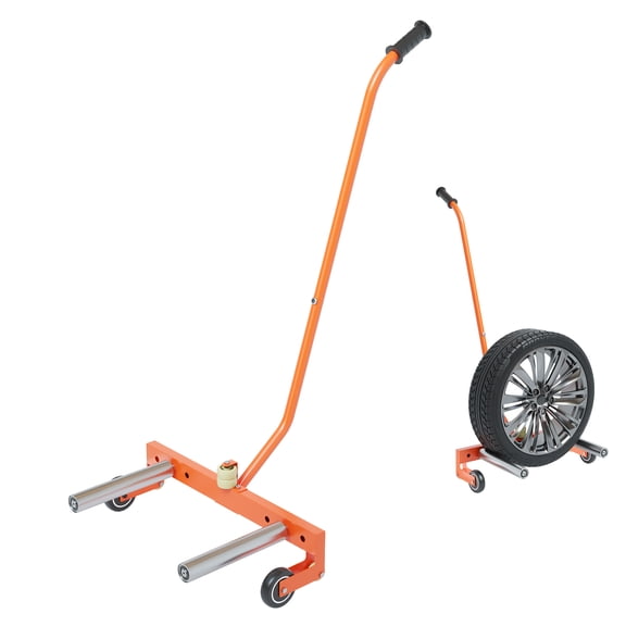 Adjustable Tire Wheel Dolly – Heavy Duty 350 Lbs Capacity with 360° Swivel Casters, Rolling Tire Lift Cart for Trucks, Cars, SUVs – Garage & Workshop Use