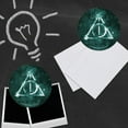 thumbnail image 3 of Harry Potter Deathly Hallows Logo Refrigerator Fridge Locker Vinyl Circle Magnet Set, 3 of 5