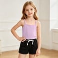 thumbnail image 4 of BCSIOAOI Toddler 2 Piece Set Girls,Cotton Solid Cami Top and Drawstring Shorts Set Pink 12-24 Months, 4 of 8