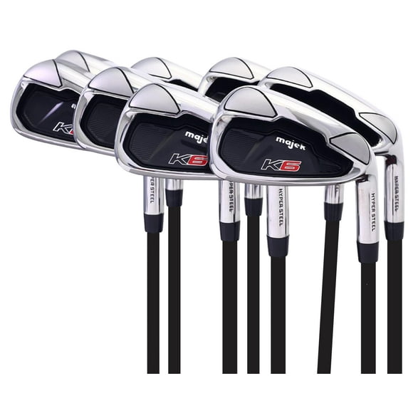 Majek Ensemble de Fer K6 Petite Dames Âgées Ensemble Complet de Fer 8 Pcs (4-PW, SW) Dame Droitier Flex L Flex Club (Petite - 5 Pieds à 5 Pieds3 Pouces)