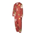 thumbnail image 5 of Family Christmas Pjs Matching Sets Christmas Pajamas Santa Printed Top and Plaid Pants Sleepwear for Family, 5 of 7