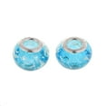 thumbnail image 3 of 10 cuentas de vidrio de Murano con agujeros grandes de 14 mm para hacer joyas Azul, 3 of 9