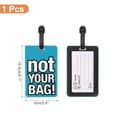 thumbnail image 2 of Luggage Tag (Not Your Bag), Funny Travel Baggage Bag Tag Suitcase Identifier Label for Women Men Blue, 2 of 6