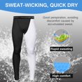 thumbnail image 5 of Baozhu 3 , 2 or 1 Pack Men's Compression Pants Tights Leggings Sports Baselayer Running Athletic Workout Running S-2XL, 5 of 8