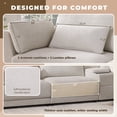 thumbnail image 5 of 124'' Modular Sectional Sofa with USB Charger and Wireless Charging, 4 Seat L Shaped Chenille Couch, Reversible Comfy Sofa with Storage Console and Movable Ottoman for Living Room, Apartment, Beige, 5 of 8
