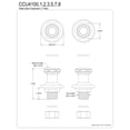 thumbnail image 2 of Kingston Brass CCU4100 Vintage Wall Union Extension, 1-3/4 inch, Matte Black, 2 of 4