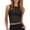 Black, variant on Womens Summer Sheer Mesh Tank Tops Crewnck Sleeveless Lace Splicing Design See Through Ruched T-Shirts Lightweight Breathable Stylish Vests Light Blue M