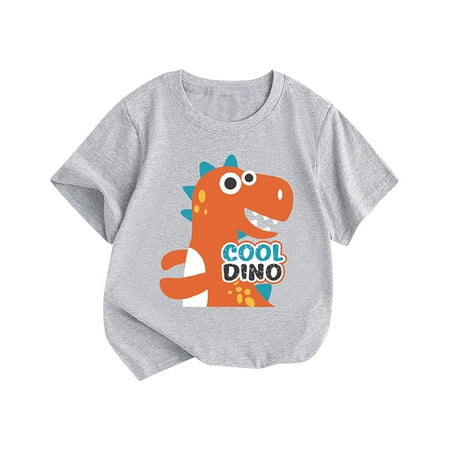 

Shirt for Kids Boys Shirts for Boys Size 9 Summer Toddler Boys Girls Short Sleeve Cartoon Letter Prints T Shirt Tops