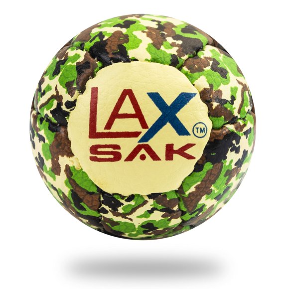 Lax Sak Soft Practice Lacrosse Balls - Same Weight & Size as a Regulation Lacrosse Balls, Great for Indoor & Outdoor Practices, Less Bounce & Minimal Rebounds - Trad Camo, 12 Pack