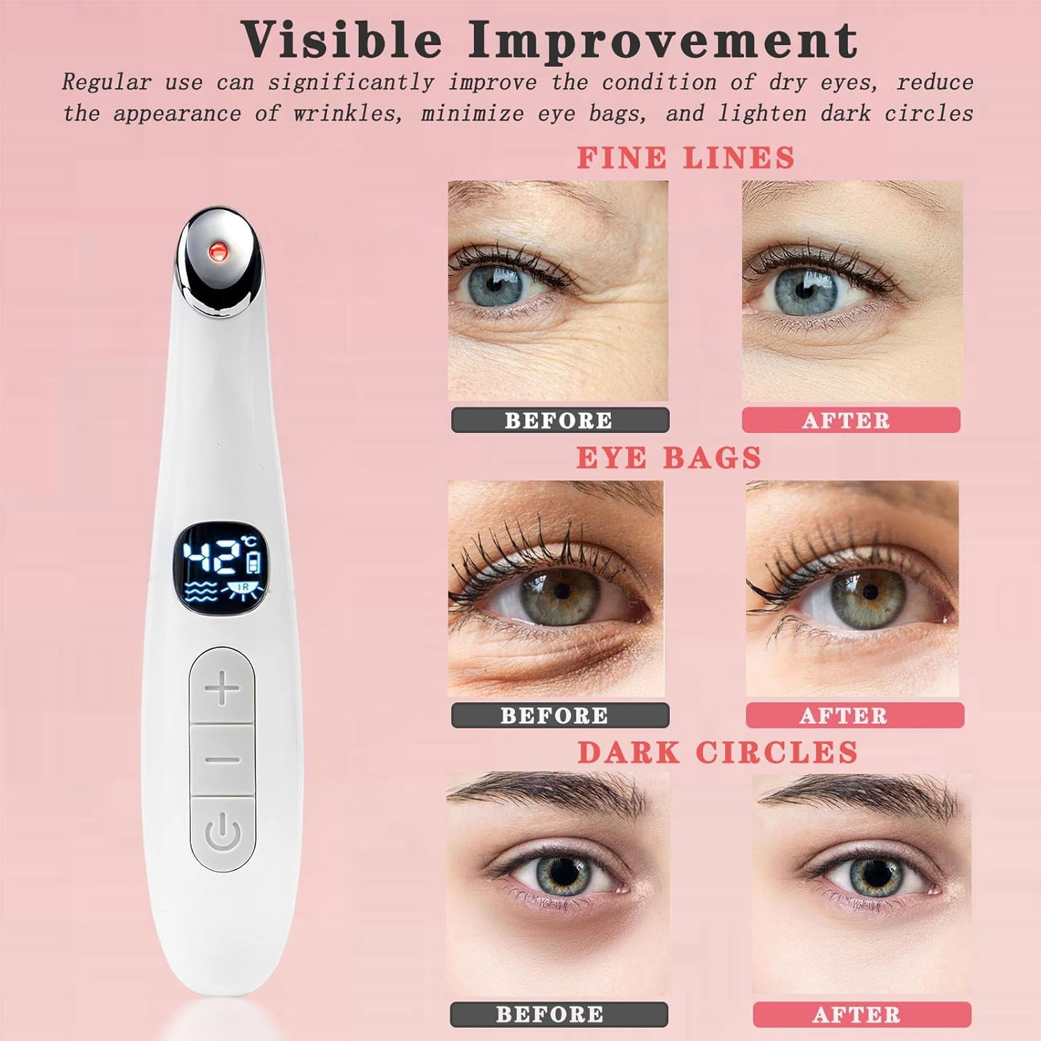Eye Beauty Instrument Red Light Therapy Facial Beauty Instrument, Anti-aging, Anti-Wrinkle, Skin Tightening