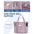 thumbnail image 4 of Bolsa de mano BAGSMART para mujer plegable con bolsa de almacenamiento, color morado, 4 of 7