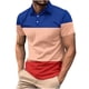 thumbnail image 2 of pstuiky camisetas para hombre, Camisa deportiva de manga corta con solapa y botones a rayas de patchwork para hombre ropa de hombre xxxl, 2 of 5