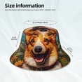 thumbnail image 3 of Rocae Artistic Sunflower Corgi for reflective Bucket Hat for Men Women Summer Beach Travel Summer Cap, 3 of 6