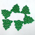 thumbnail image 3 of simhoa 50pcs Green Wooden Xmas Tree Flat Back Buttons for Christmas Decoration, 3 of 7