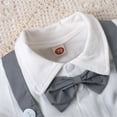thumbnail image 6 of Xmyrz Infant Boys Shorts Set Outfits Gentleman'S Suspender Trousers Short Sleeve Versatile Holiday Formal Clothing Suits, 6 of 8