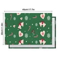 thumbnail image 6 of Green Christmas Pattern Summer Placemats Table Placemats Set Of 4-Linen Kitchen Washable Placemats Table Mats 11.8"x17.7" Non-Slip Heat Resistant, 6 of 6