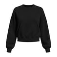 thumbnail image 7 of Horkkom Sweatshirt for Women Long Sleeve Solid Color Crewneck Sweatshirt Casual Pullover Cropped Sweatshirts, S-2XL, 7 of 7