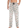 thumbnail image 4 of Bohemian Flowers Ghost Pajama Pants, Men's Lounge Pants Light with Drawstring and Pockets, Christmas New Year Birthday Father's Day Gifts, 4 of 7