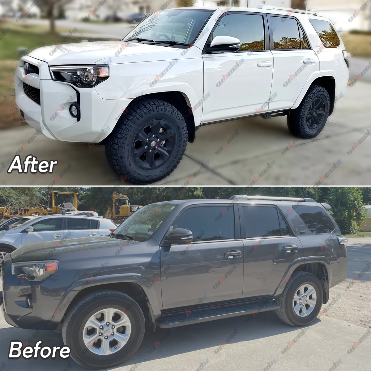 17 inch Hubcap Wheel Skin Covers Compatible with 2014-2024 Toyota 4Runner SR5, Durable ABS Plastic Rim Covers (Set of 4), Fit for Standard Wheels - Snap On Tire Cover Replacement (Matte Black)